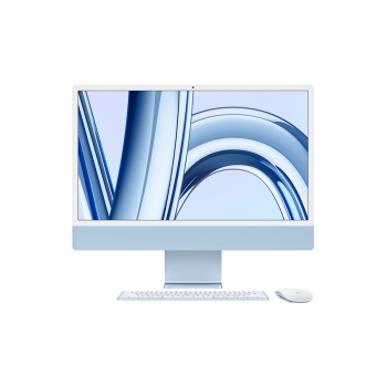 Apple iMac 24 MQRQ3ZE/A/KLAWNUMID - M3  / 24” 4480 x 2520 / 8 GB RAM / 256 GB M.2 SSD  / GPU M3 / Mac OS  / Niebieski